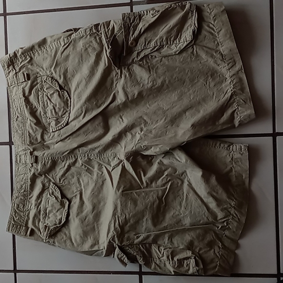 Champs Sports BNWOT Men's Cargo Shorts Camel Tan w Beige Stripe Button Fly SZ 36 - Picture 5 of 14